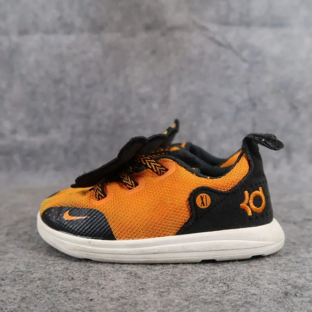Nike Shoes Kids 7 Sneakers KD 11 Little Big Cats Slip On Toddler Orange Black